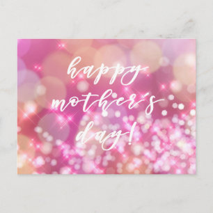 Lycklig Mors dag! Glam Rosa Sparkles vykort