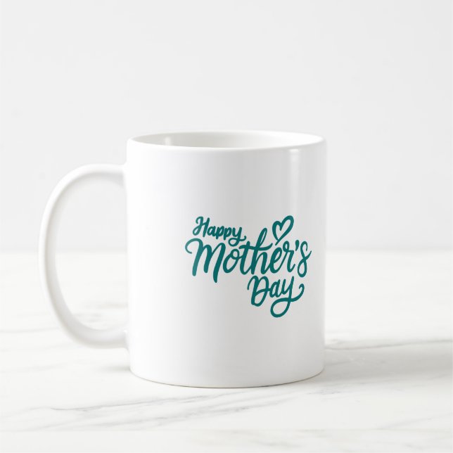 Lycklig Mors dag Grönt Kaffemugg (Vänster)