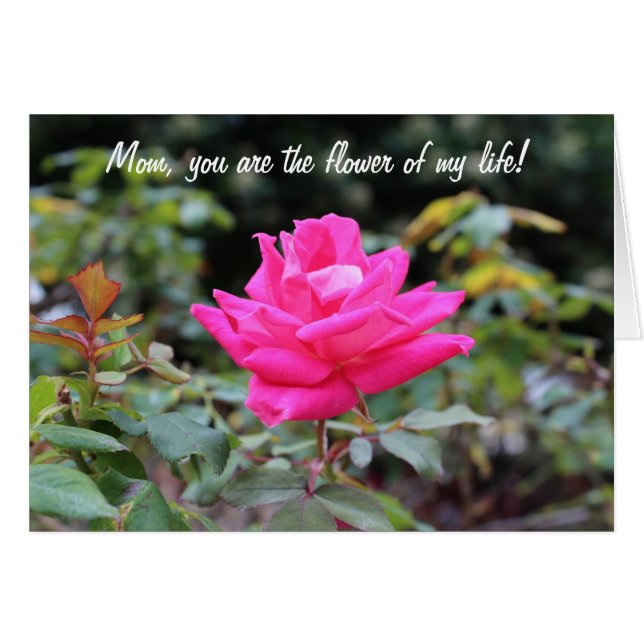 Lycklig mors dag hälsningskort (Framsidan Horizontal)