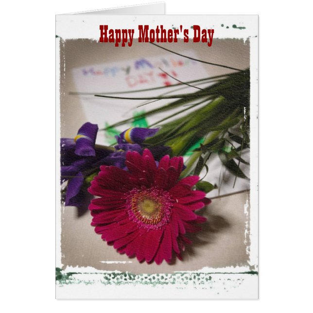 Lycklig Mors dag Hälsningskort (Framsidan)