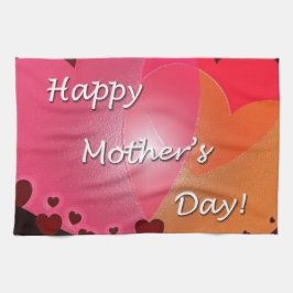 Lycklig Mors dag Heart Kökshandduk