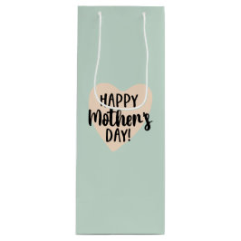 Lycklig Mors dag Heart Vin Gift Bag