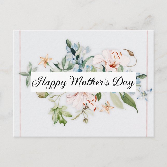 Lycklig Mors dag Helg Vykort (Framsida)