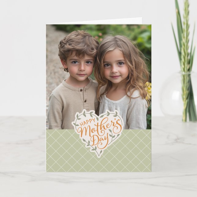 Lycklig Mors dag Hjärtklappat gratulationskort Kort (Framsida)