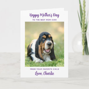 Lycklig Mors dag - Hund Photo Worlds Best Hund Mam Kort