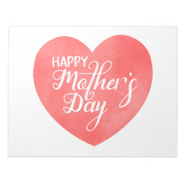 Lycklig mors dag i rosa hjärta, mamma kärlek anteckningsblock