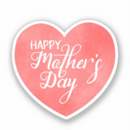 Lycklig mors dag i rosa hjärta, mamma kärlek klistermärken