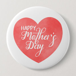 Lycklig mors dag i rosa hjärta, mamma kärlek knapp