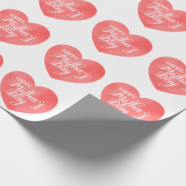 Lycklig mors dag i rosa hjärta, mamma kärlek presentpapper (Hörn)
