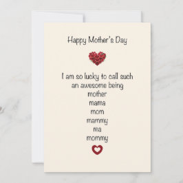 Lycklig mors dag jag är så lycklig julkort