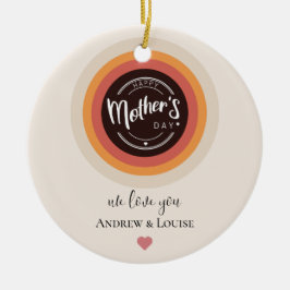 Lycklig mors dag julgransprydnad keramik