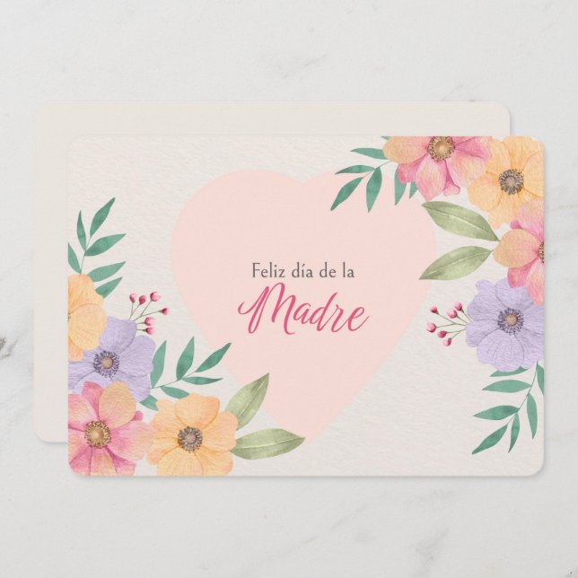 Lycklig mors dag  julkort (Fram/baksida)