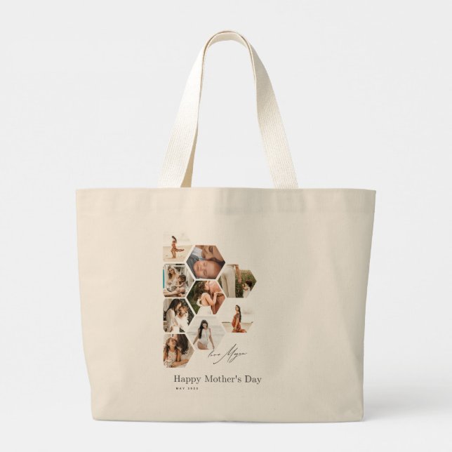 Lycklig Mors dag Jumbo Tote Tygkasse (Baksida)