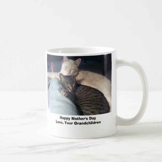 Lycklig mors dag! Kärlek dina barnbarn Kaffemugg (Höger)