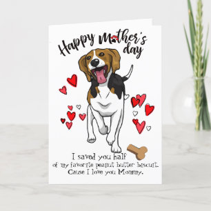 Lycklig Mors dag-kort från din Beagle Hund Helgkort