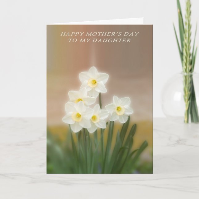 Lycklig Mors dag-kort till min dotter Kort (Framsida)