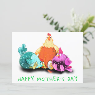 Lycklig Mors dag - kycklingar som väntar på kläckä