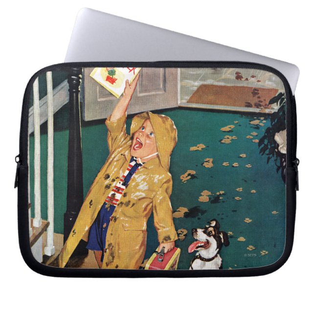 Lycklig mors dag laptop sleeve (Framsidan)