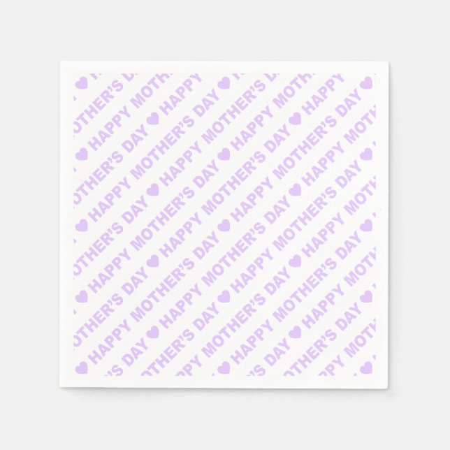 Lycklig Mors dag Lilac i Vita Pappersservett (Framsidan)