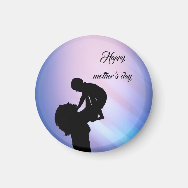 Lycklig mors dag magnet (Framsidan)