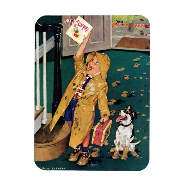 Lycklig Mors dag Magnet (Vertikal)