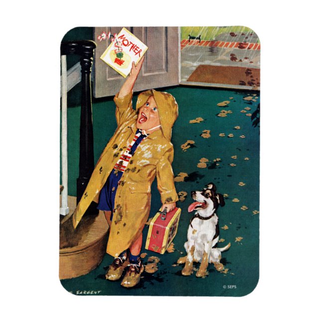 Lycklig Mors dag Magnet (Vertikal)