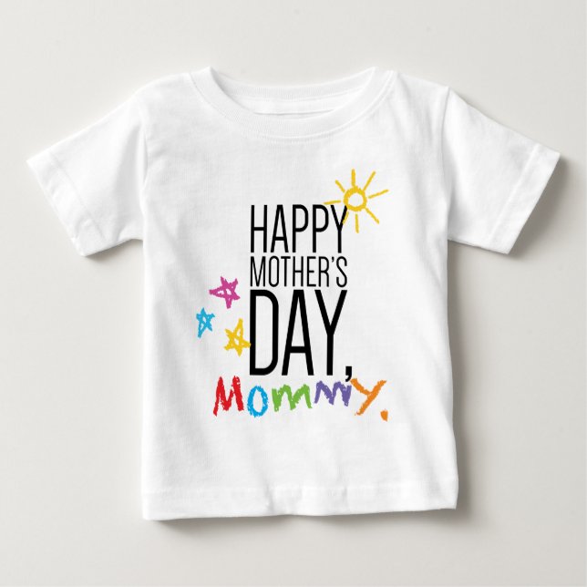 Lycklig Mors dag Mamma Tee Shirt (Framsida)