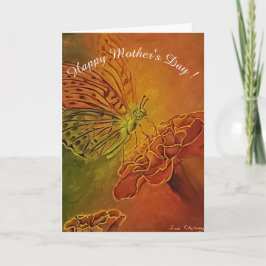 Lycklig Mors dag Marigold Flower Kort