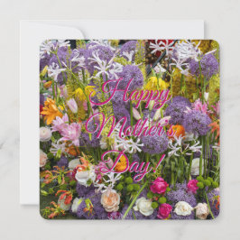 Lycklig Mors dag med blommor Meddelande