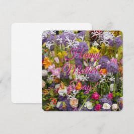 Lycklig Mors dag med blommor Meddelande