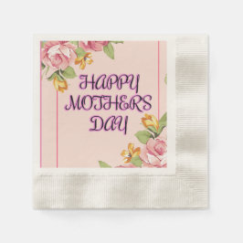 Lycklig Mors dag med blommor Pappersservett