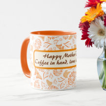 Lycklig Mors dag med Orange Butterfly Mönster
