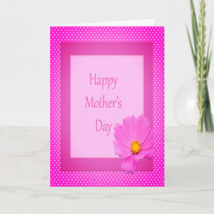 Lycklig Mors dag med Rosa Flower Helgdag Card Kort