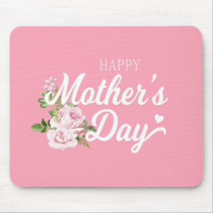 Lycklig Mors dag med Rosa ros Mousepad Musmatta