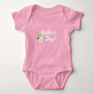 Lycklig Mors dag med Rosa ros T-Shirt