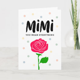 Lycklig Mors dag, Mimi, du Elak allt Kort