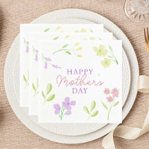 Lycklig Mors dag Mjuk Blommigt Vattenfärg Pastel