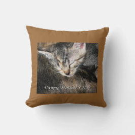 Lycklig Mors dag Mor och Kitten Kudde