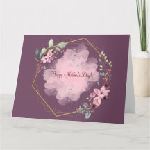 LYCKLIG MORS DAG (MÖRK LILAC)-KORT