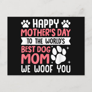 Lycklig Mors dag mot världens bästa Hund Mamma Helg Vykort