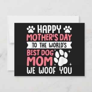 Lycklig Mors dag mot världens bästa Hund Mamma Vykort