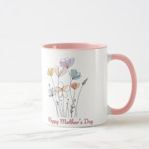 Lycklig Mors dag Mugg - en vacker Blommigt gift