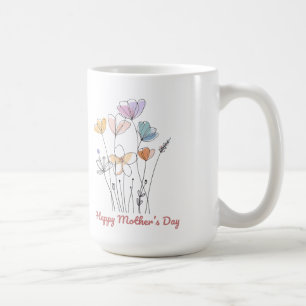 Lycklig Mors dag Mugg - en vacker Blommigt gift