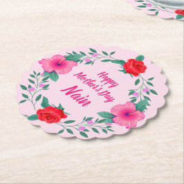 Lycklig Mors dag Nain Byte Namn Mamma Underlägg Papper