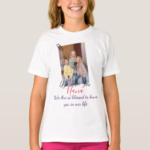 Lycklig Mors dag, nana, morméfoto, enkelt foto T Shirt