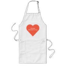 Lycklig Mors dag Orange Heart Apron