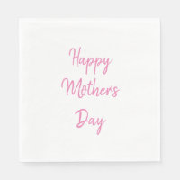 Lycklig Mors dag Party Rosa White Simple 2024
