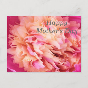 Lycklig Mors dag Peony Vykort