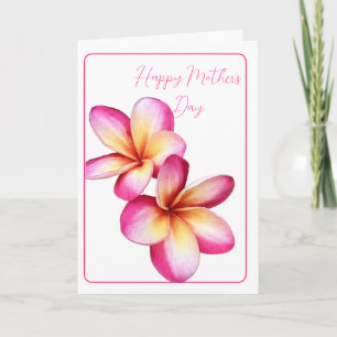Lycklig Mors dag Plumeria Kort