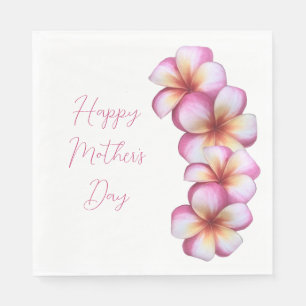 Lycklig Mors dag Plumeria Pappra blöjor Pappersservett